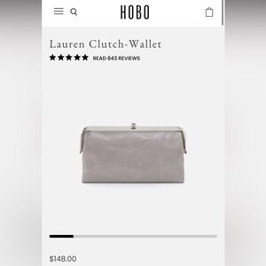 HOBO Lauren Clutch Wallet Heather Grey